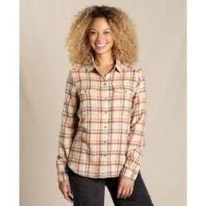 Toad&Co Womens Re-Form Flannel Shirt Sz XL Earths Edge